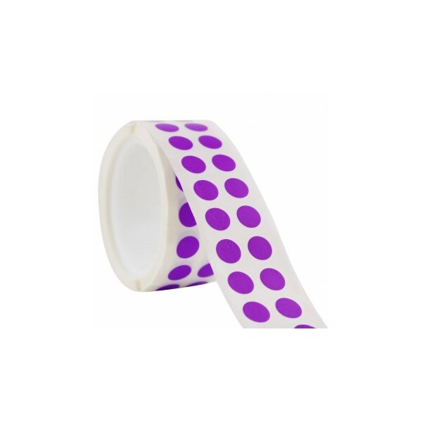 Tough-Spots, 3/8" Dia, Lavender, 1000/pk, 1000PK